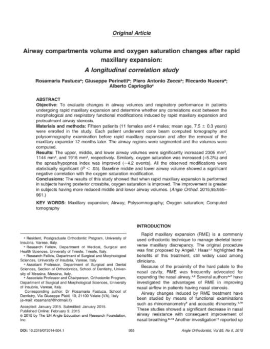 Airway compartments volume and oxygen saturation