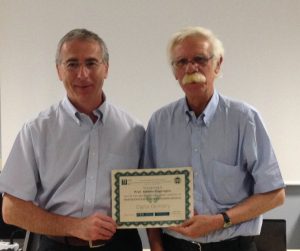 Varese 2015 - Il prfof Alberto Caprioglio ed il Prof. Aldo MACCHI durante il I Master Universitario di Odontoiatria Digitale organizzato in Europa