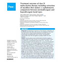 Treatment outcome of class II malocclusion therapy including extraction of maxillary first molars: a cephalometric comparison between normodivergent and hyperdivergent facial types