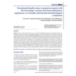 Periodontal health status in patients treated with the Invisalign® system and fixed orthodontic appliances: a 3 months clinical and microbiological evaluation