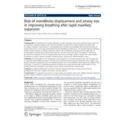 Role of mandibular displacement and airway size in improving breathing after rapid maxillary expansion