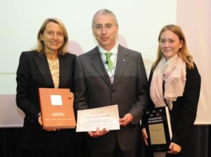 Prof.ssa Maja OVSENIK, Prof. Alberto CAPRIOGLIO, Dr.ssa Jasmina PRiMOSCIC al termine della Lectio Magistralis