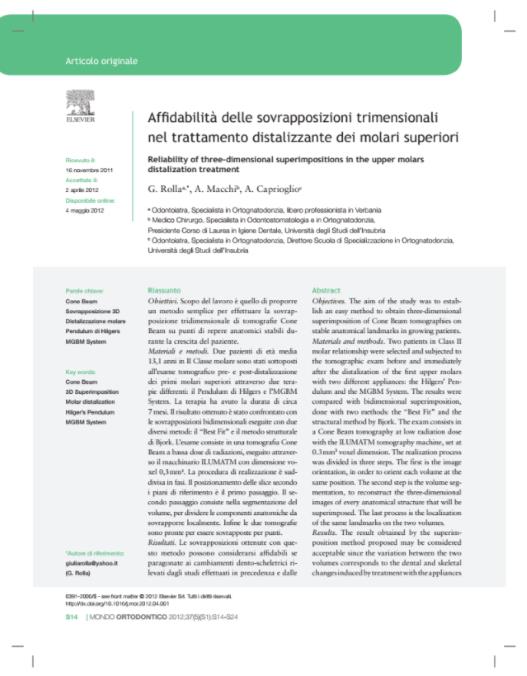 Affidabilità delle sovrapposizioni trimensionali