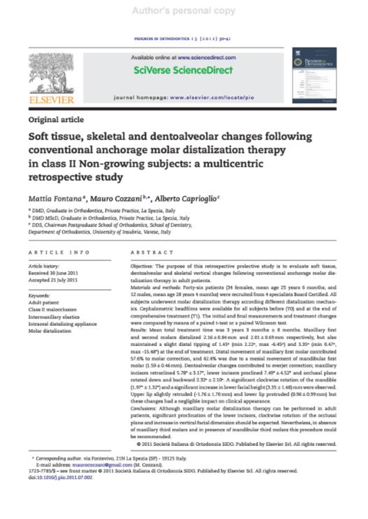 Soft tissue, skeletal and dentoalveolar changes