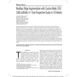 Maxillary ridge augmentation with custom-made CAD/CAM scaffolds. A 1-year prospective study on 10 patients