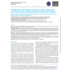 Comparative microscopic analysis of plastic dispersion from 3D-printed and thermoformed orthodontic aligners