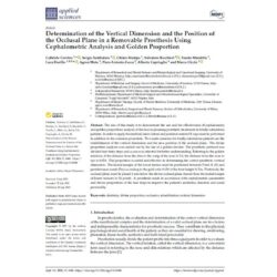 Determination of the Vertical Dimension and the Position of the Occlusal Plane in a Removable Prosthesis Using Cephalometric Analysis and Golden Proportion