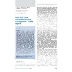 Invisalign Teen for thumb-sucking management. A case report