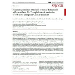 Maxillary premolars extraction or molar distalization with or without TAD’s: cephalometric evaluation of soft tissue changes in Class II treatment