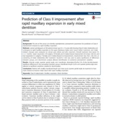 Prediction of Class II improvement after rapid maxillary expansion in early mixed dentition