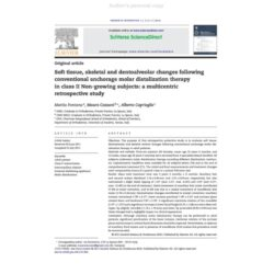 Soft tissue, skeletal and dentoalveolar changes following conventional anchorage molar distalization therapy in class II Non-growing subjects: a multicentric retrospective study