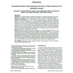 Association between cranial structure and choice of bolus hardness in an orthodontic sample